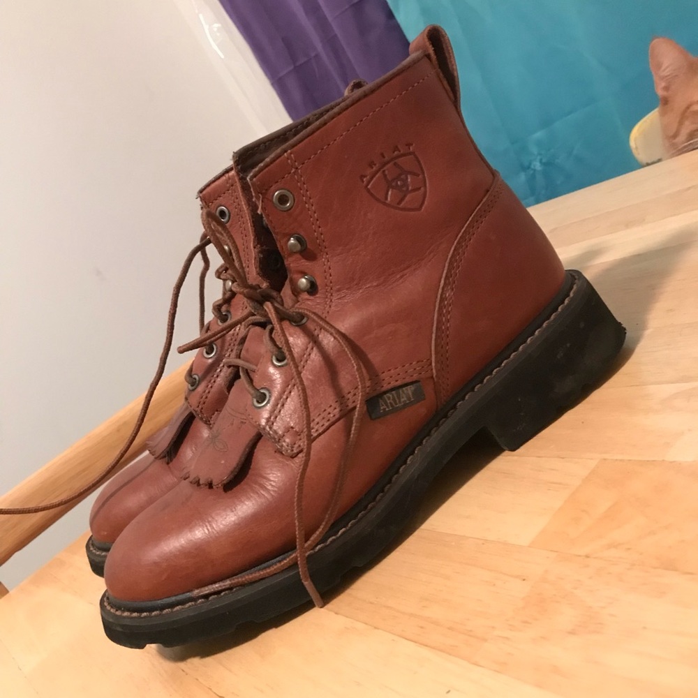 Ariat leather work boots
